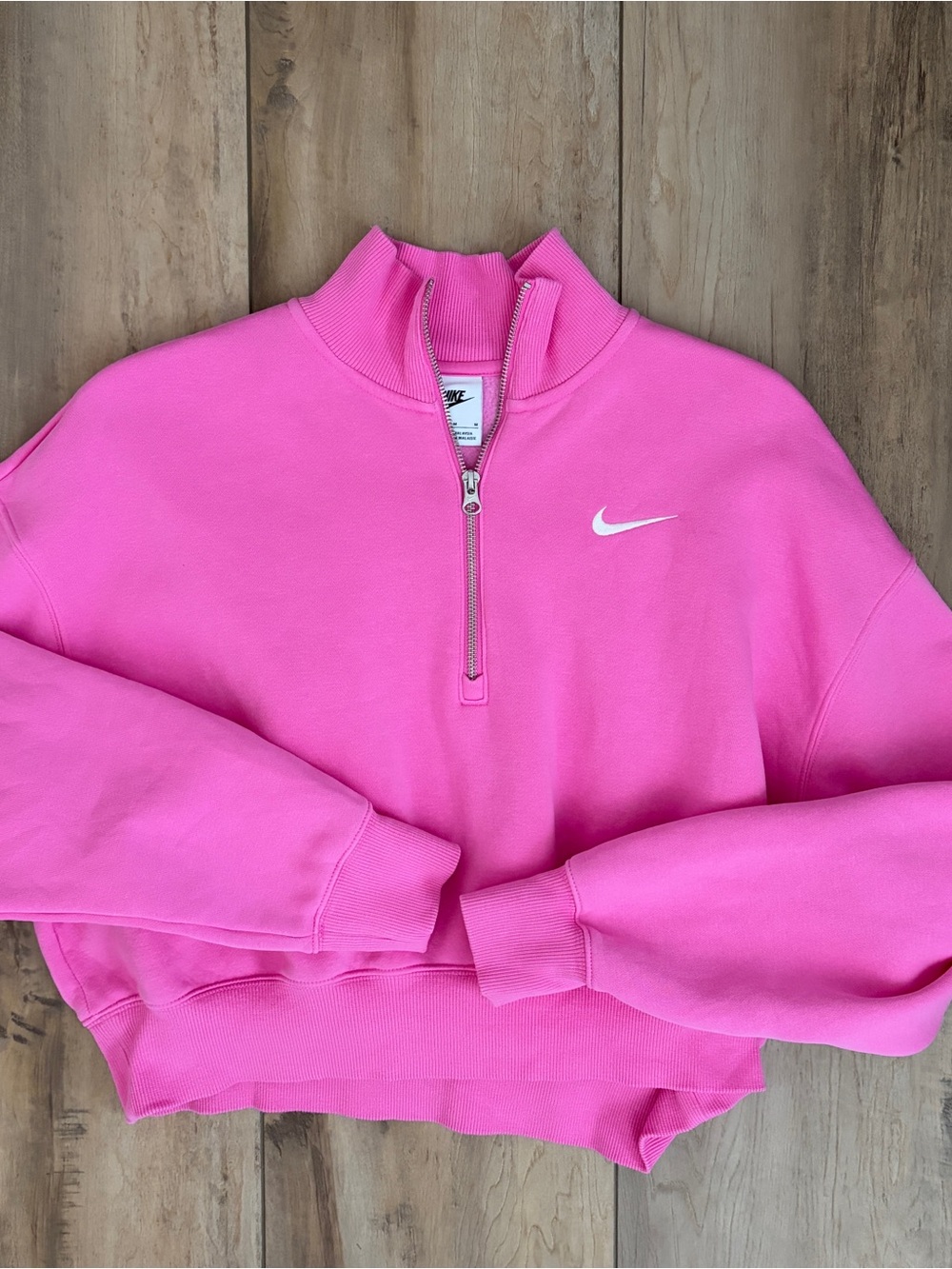 Nike Hot Pink Quarter-Zip Pullover